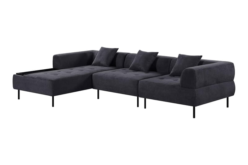 Stratham 3-seters Modulsofa Divan Venstre - Blå - Møbler - Sofaer - Modulsofaer - Komplett modulsofa