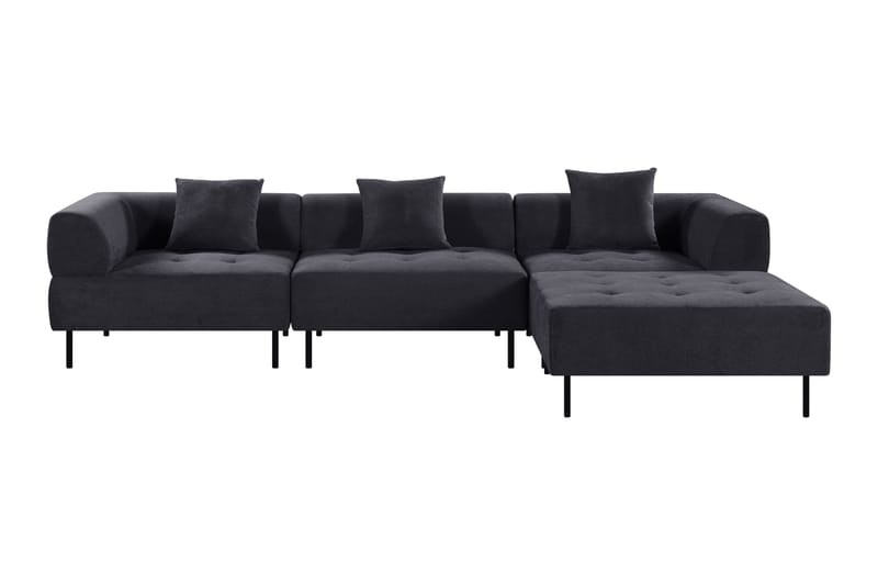 Stratham 3-seters Modulsofa med Fotskammel - Blå - Møbler - Sofaer - Modulsofaer - Komplett modulsofa
