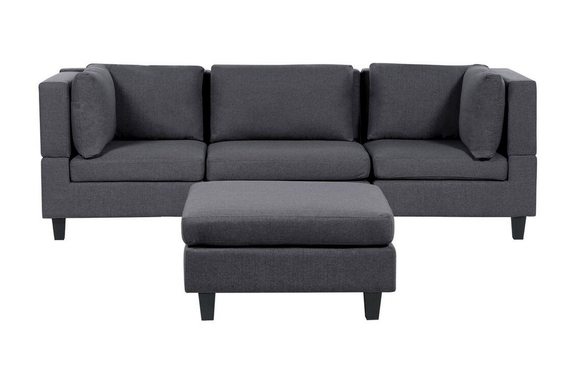 Komplett modulsoffa Grå, Svart -