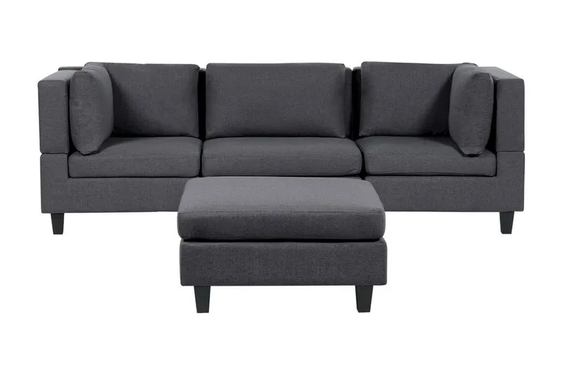 Komplett modulsoffa Grå, Svart - Møbler - Sofaer - Modulsofaer - Komplett modulsofa