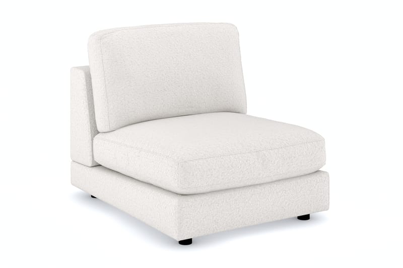 Arken 1-seters Midtmodul i Bouclé 90 cm bred - Hvit - Møbler - Sofaer - Modulsofaer - Midtmodul
