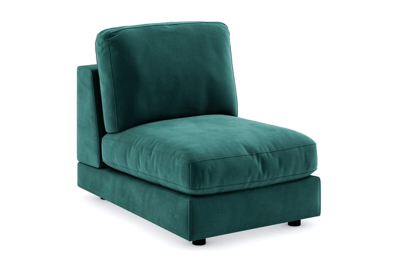 Arken 1-seters Midtmodul i Fløyel 70 cm bred - Grønn - Møbler - Sofaer - Modulsofaer - Midtmodul
