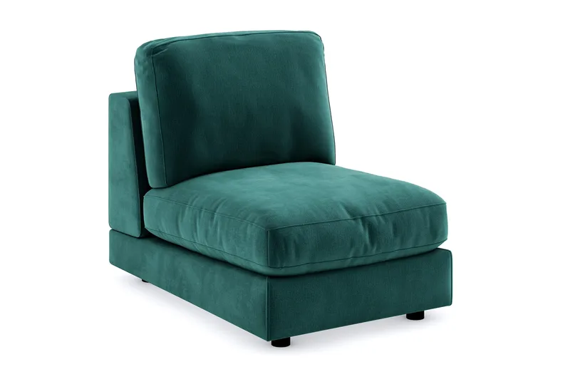 Arken 1-seters Midtmodul i Fløyel 70 cm bred - Grønn - Møbler - Sofaer - Modulsofaer - Midtmodul