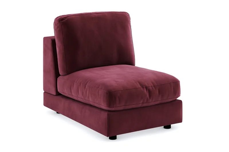 Arken 1-seters Midtmodul i Fløyel 70 cm bred - Lilla - Møbler - Sofaer - Modulsofaer - Midtmodul