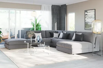 Arken 1-seters Midtmodul i Fløyel 70 cm bred - Lys grå - Møbler - Sofaer - Modulsofaer - Midtmodul