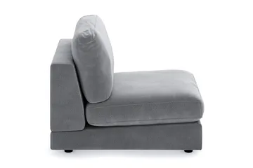 Arken 1-seters Midtmodul i Fløyel 70 cm bred - Lys grå - Møbler - Sofaer - Modulsofaer - Midtmodul