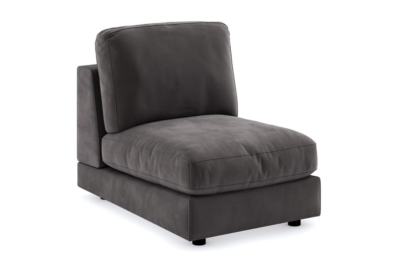 Arken 1-seters Midtmodul i Fløyel 70 cm bred - Mørk grå - Møbler - Sofaer - Modulsofaer - Midtmodul