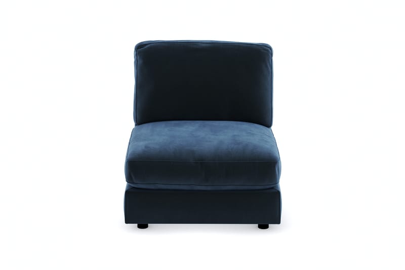 Arken 1-seters Midtmodul i Fløyel 90 cm bred - Blå - Møbler - Sofaer - Modulsofaer - Midtmodul
