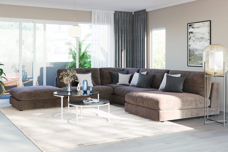 Arken 1-seters Midtmodul i Fløyel 90 cm bred - Brun - Møbler - Sofaer - Modulsofaer - Midtmodul