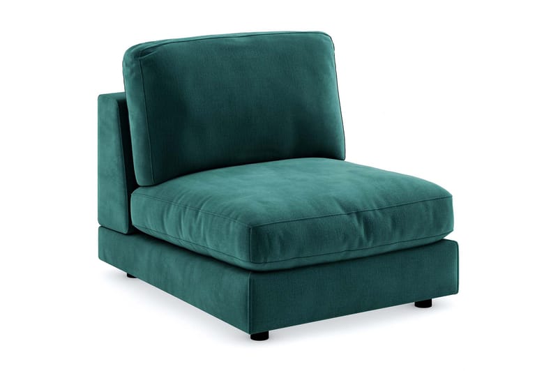 Arken 1-seters Midtmodul i Fløyel 90 cm bred, Grønn