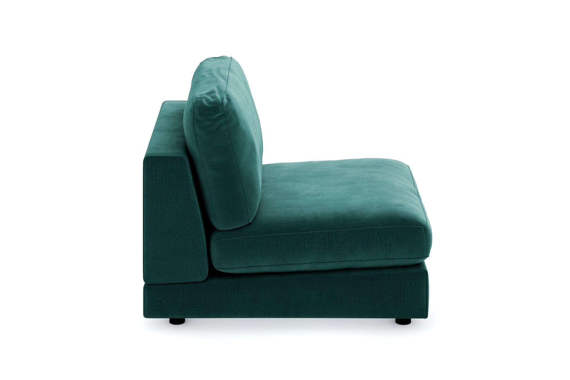 Arken 1-seters Midtmodul i Fløyel 90 cm bred - Grønn - Møbler - Sofaer - Modulsofaer - Midtmodul