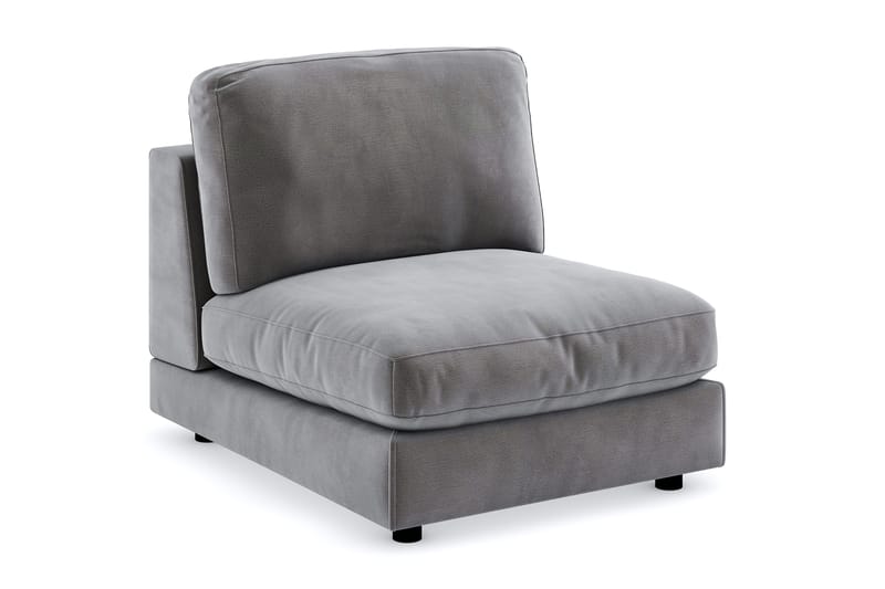 Arken 1-seters Midtmodul i Fløyel 90 cm bred - Mørk grå - Møbler - Sofaer - Modulsofaer - Midtmodul