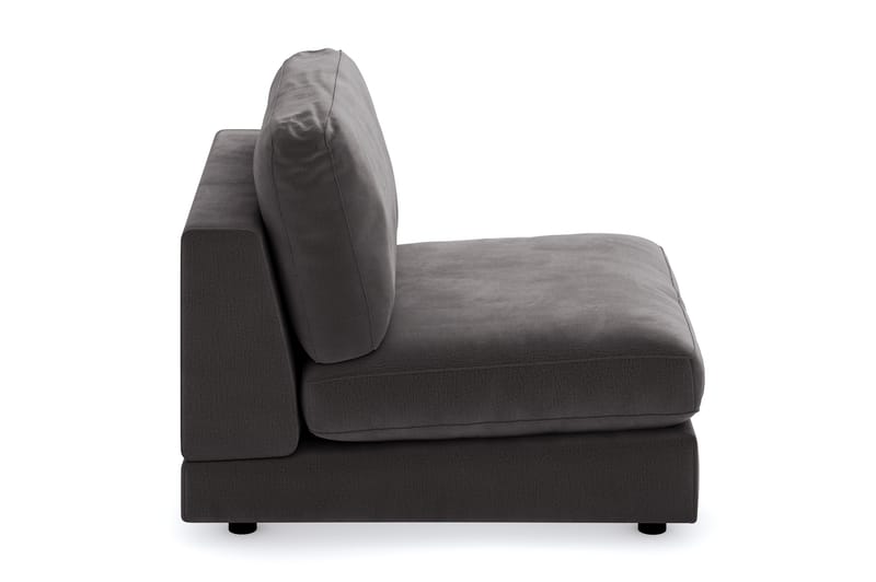 Arken 1-seters Midtmodul i Fløyel 90 cm bred - Mørk grå - Møbler - Sofaer - Modulsofaer - Midtmodul