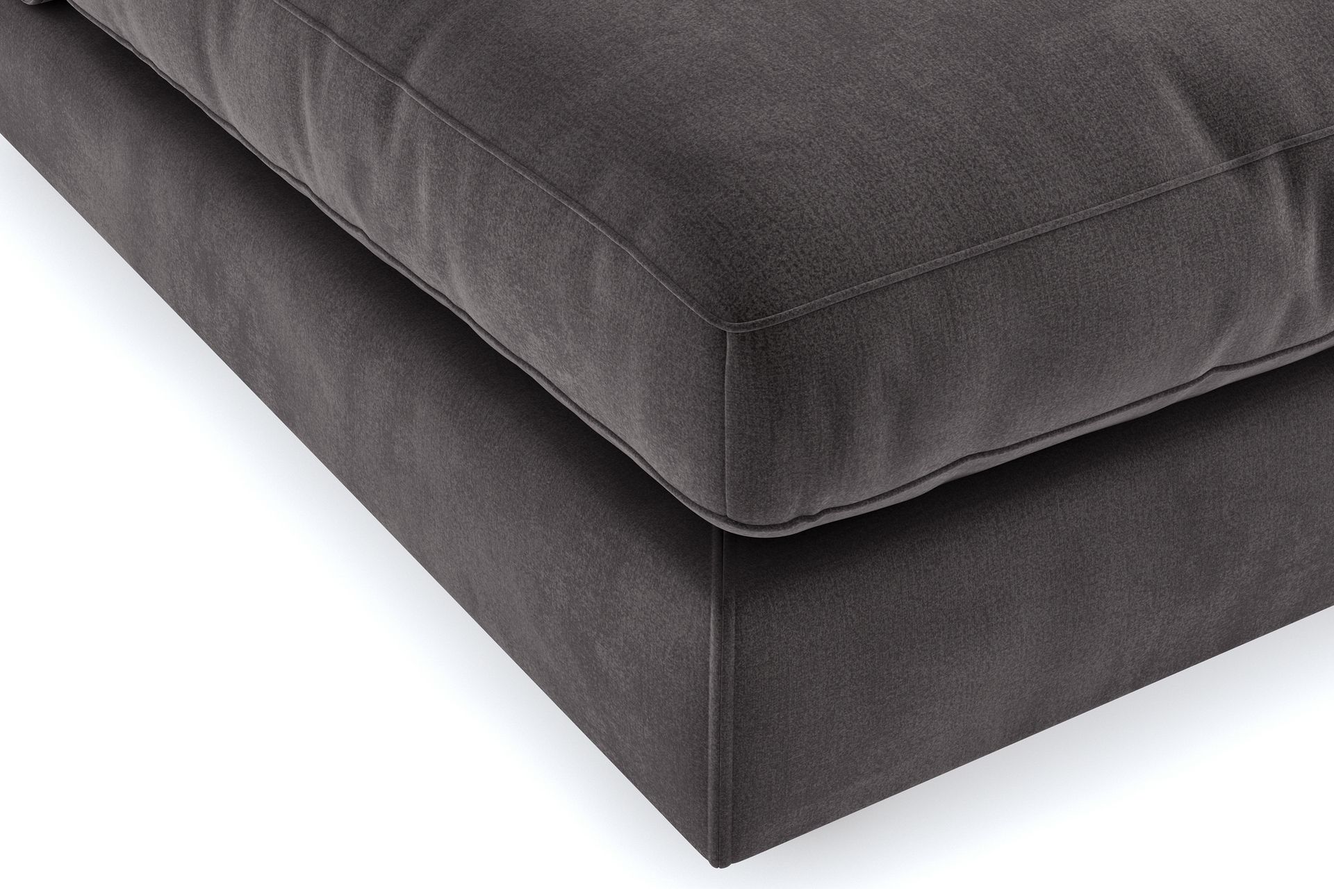 Arken 1-seters Midtmodul i Fløyel 90 cm bred - Mørk grå - Møbler - Sofaer - Modulsofaer - Midtmodul