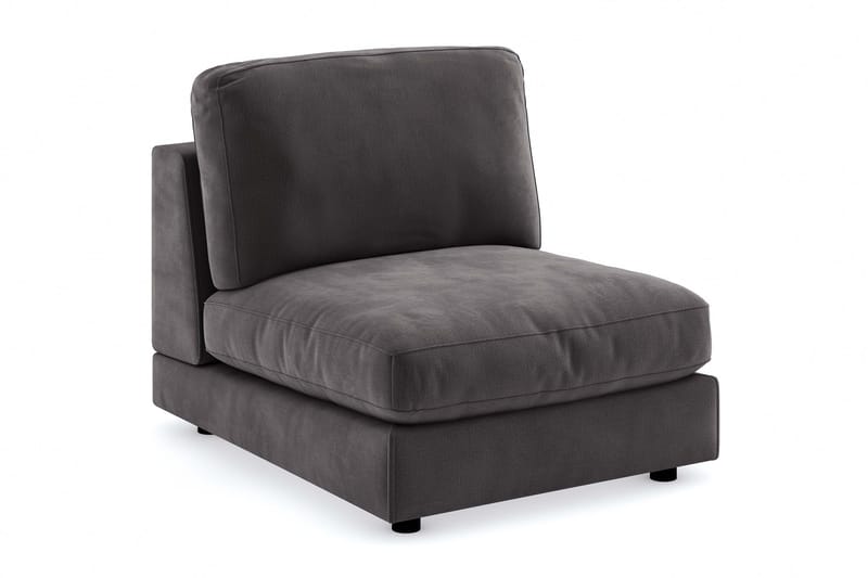 Arken 1-seters Midtmodul i Fløyel 90 cm bred - Mørk grå - Møbler - Sofaer - Modulsofaer - Midtmodul