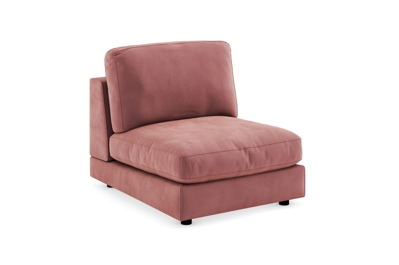 Arken 1-seters Midtmodul i Fløyel 90 cm bred - Rosa - Møbler - Sofaer - Modulsofaer - Midtmodul