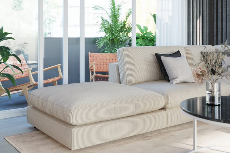 Arken 1-seters Midtmodul i Manchester 70 cm bred - Beige - Møbler - Sofaer - Modulsofaer - Midtmodul