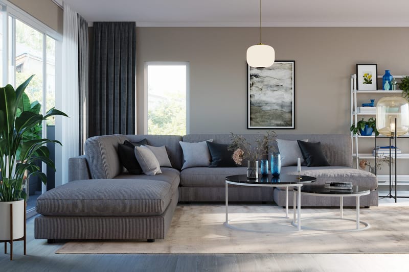 Arken 1-seters Midtmodul i Manchester 90 cm bred - Mørk grå - Møbler - Sofaer - Modulsofaer - Midtmodul