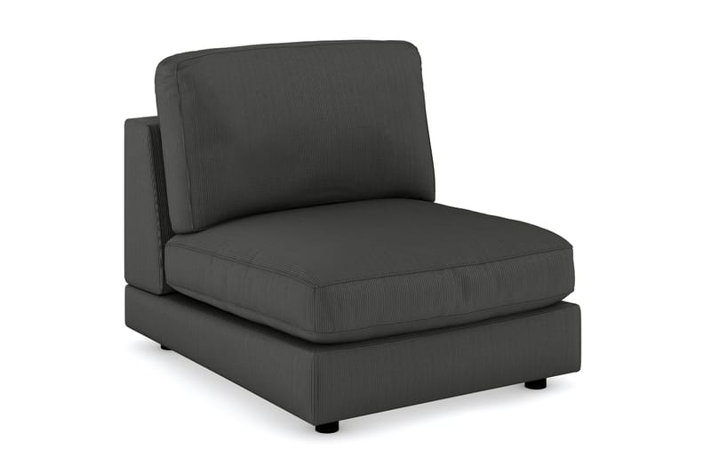 Arken 1-seters Midtmodul i Manchester 90 cm bred, Mørk grå