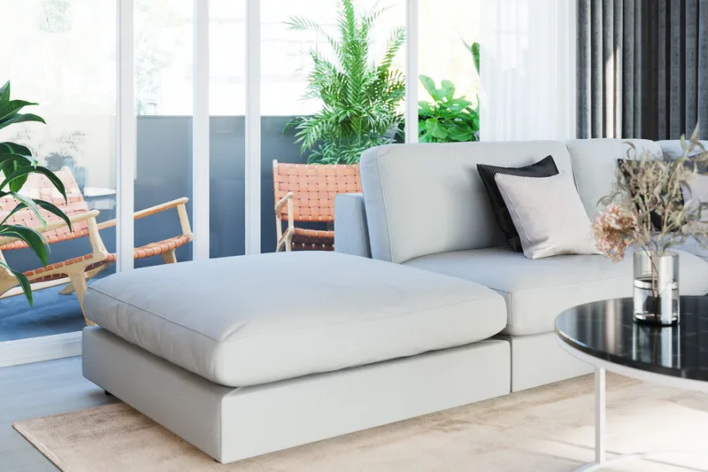 Arken 1-seters Midtmodul i Stoff 70 cm bred - Beige - Møbler - Sofaer - Modulsofaer - Midtmodul