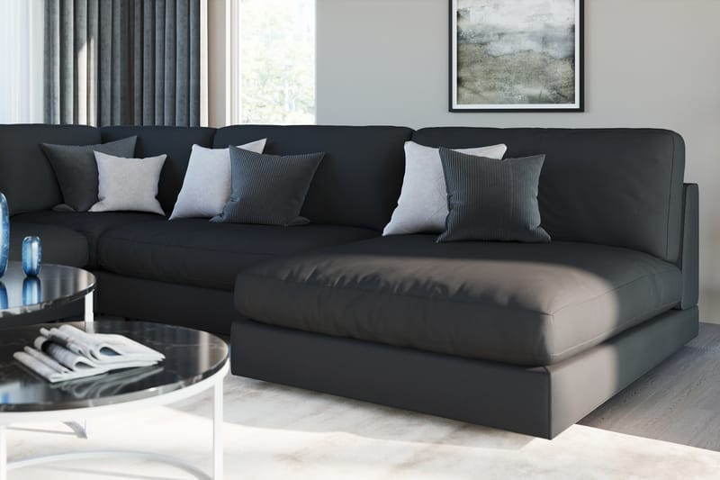 Arken 1-seters Midtmodul i Stoff 70 cm bred - Svart - Møbler - Sofaer - Modulsofaer - Midtmodul