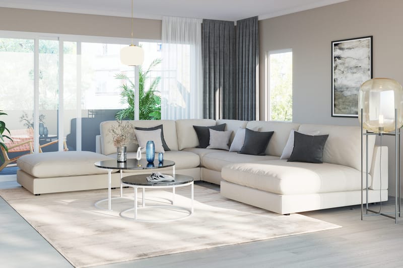 Arken 1-seters Midtmodul i Stoff 90 cm bred - Beige - Møbler - Sofaer - Modulsofaer - Midtmodul