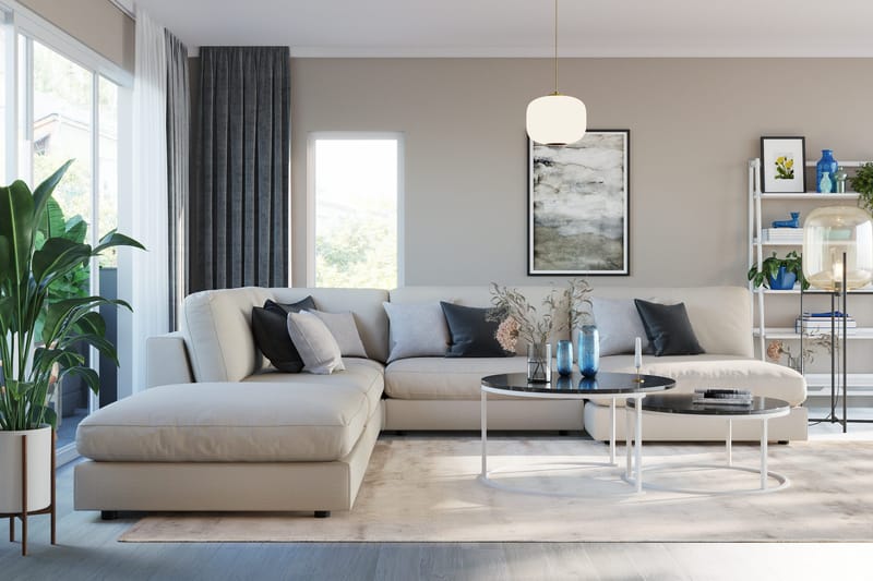Arken 1-seters Midtmodul i Stoff 90 cm bred - Beige - Møbler - Sofaer - Modulsofaer - Midtmodul