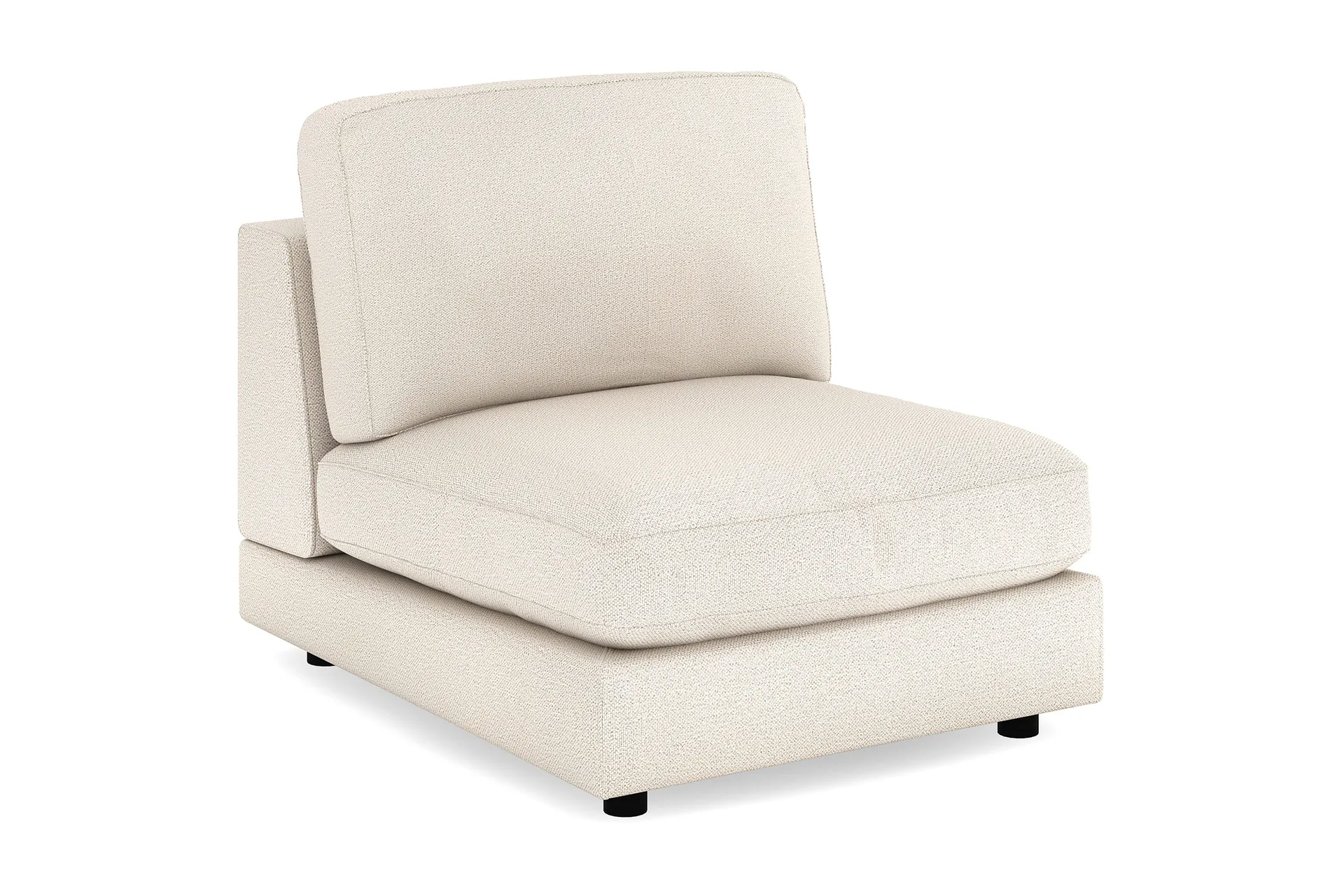 Arken 1-seters Midtmodul i Stoff 90 cm bred - Beige