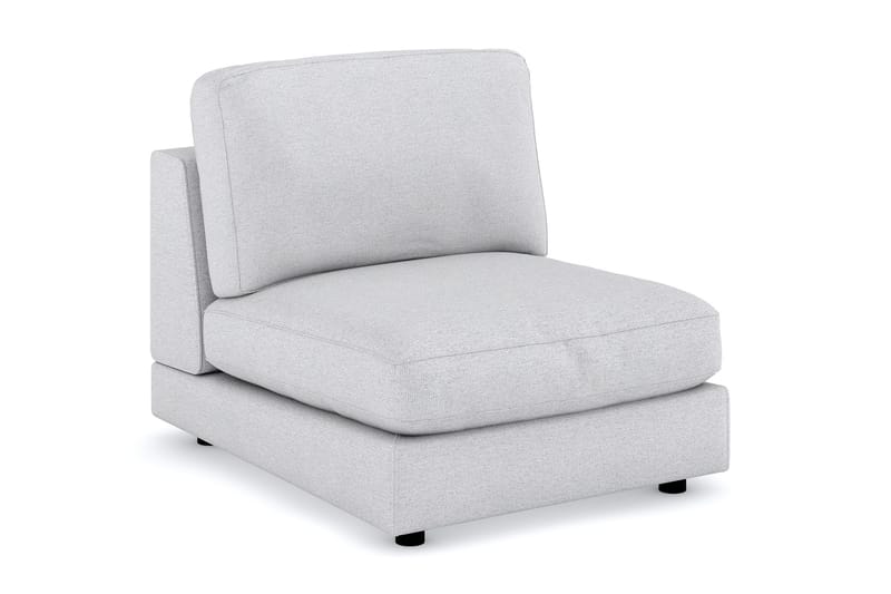 Arken 1-seters Midtmodul i Stoff 90 cm bred, Lys grå