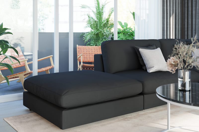 Arken 1-seters Midtmodul i Stoff 90 cm bred - Svart - Møbler - Sofaer - Modulsofaer - Midtmodul