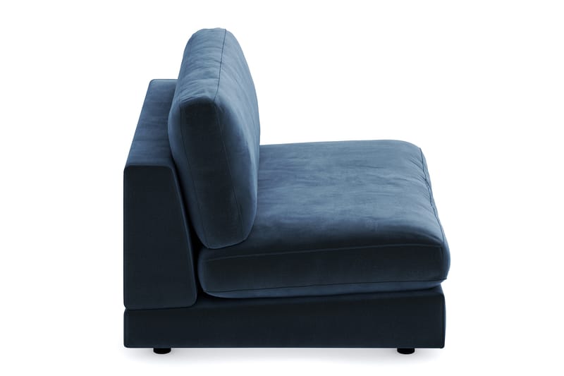 Arken 2-seters Midtmodul i Fløyel 120 cm bred - Blå - Møbler - Sofaer - Modulsofaer - Midtmodul