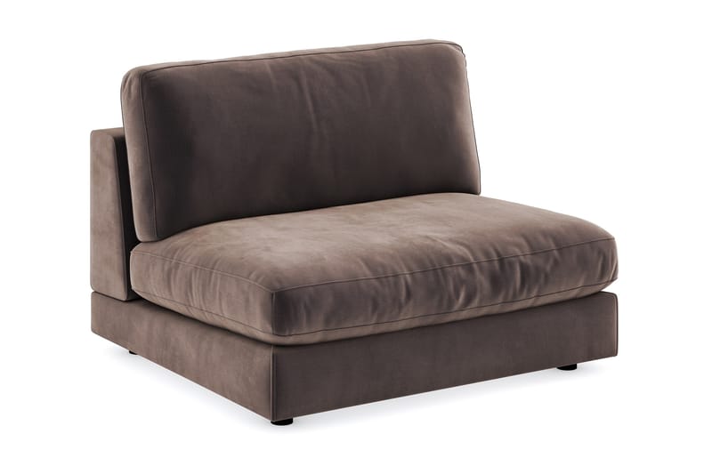 Arken 2-seters Midtmodul i Fløyel 120 cm bred - Brun - Møbler - Sofaer - Modulsofaer - Midtmodul