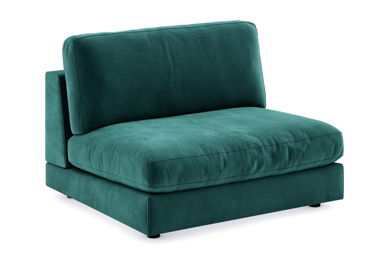 Arken 2-seters Midtmodul i Fløyel 120 cm bred - Grønn - Møbler - Sofaer - Modulsofaer - Midtmodul
