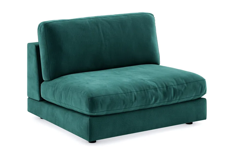 Arken 2-seters Midtmodul i Fløyel 120 cm bred - Grønn - Møbler - Sofaer - Modulsofaer - Midtmodul