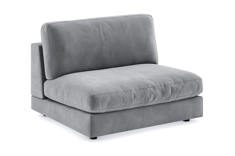 Arken 2-seters Midtmodul i Fløyel 120 cm bred - Lys grå - Møbler - Sofaer - Modulsofaer - Midtmodul