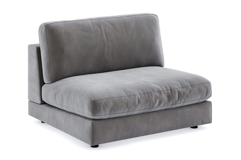 Arken 2-seters Midtmodul i Fløyel 120 cm bred - Mørk grå - Møbler - Sofaer - Modulsofaer - Midtmodul