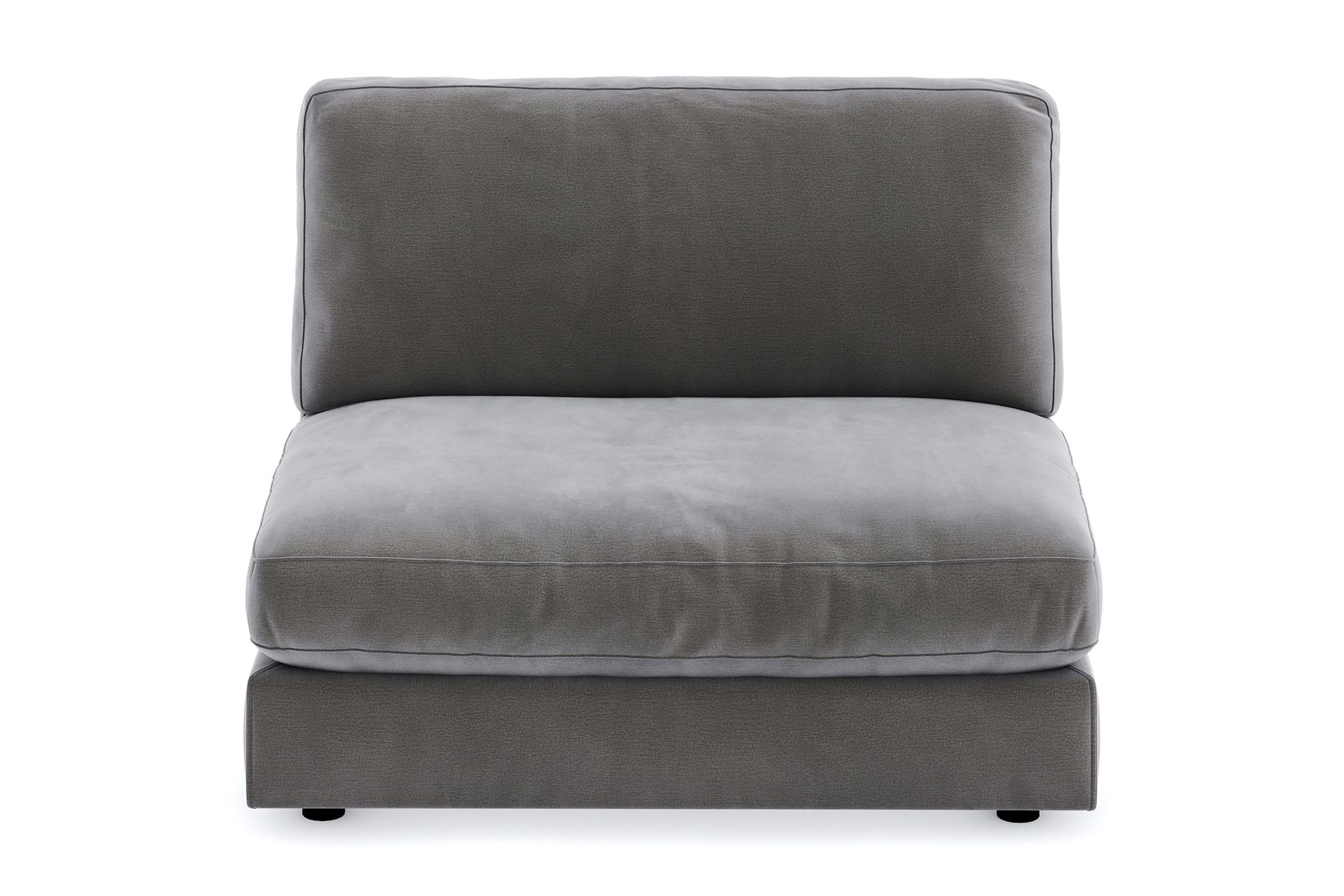 Arken 2-seters Midtmodul i Fløyel 120 cm bred - Mørk grå - Møbler - Sofaer - Modulsofaer - Midtmodul