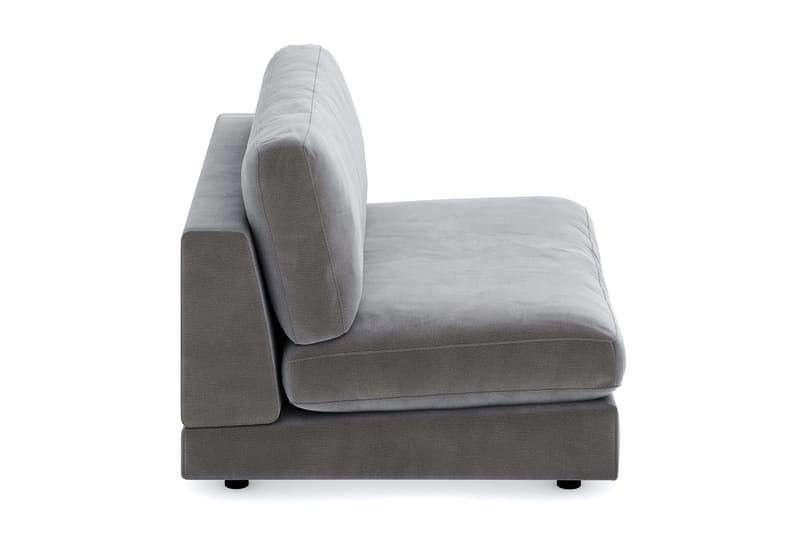 Arken 2-seters Midtmodul i Fløyel 120 cm bred - Mørk grå - Møbler - Sofaer - Modulsofaer - Midtmodul