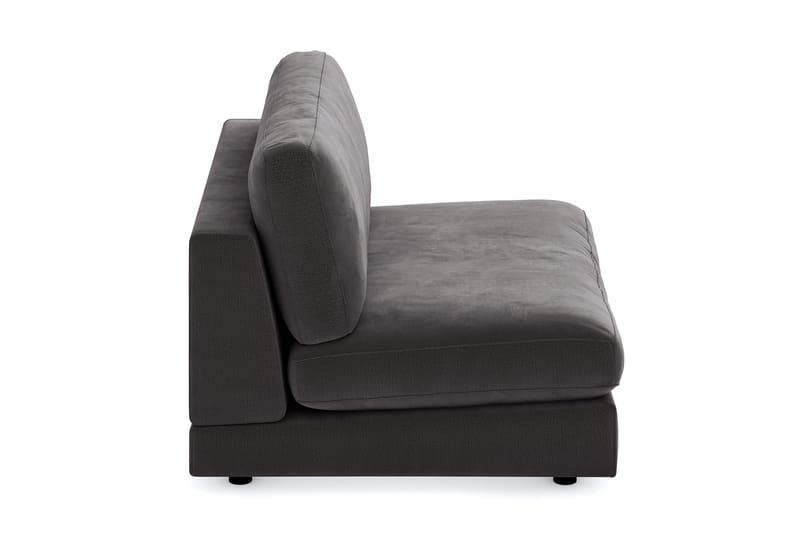 Arken 2-seters Midtmodul i Fløyel 120 cm bred - Mørk grå - Møbler - Sofaer - Modulsofaer - Midtmodul