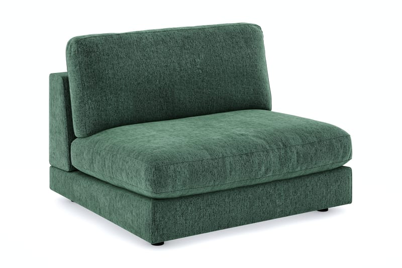 Arken 2-seters Midtmodul i Fløyel 120 cm bred, Mørk grønn