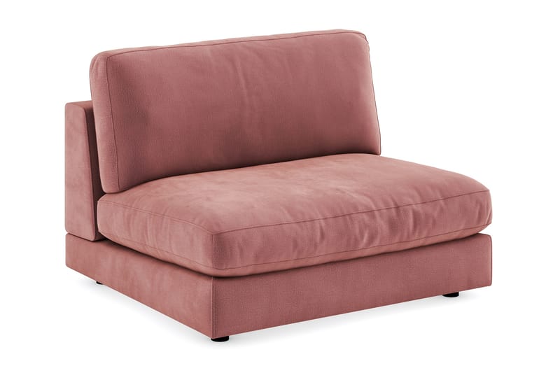 Arken 2-seters Midtmodul i Fløyel 120 cm bred - Rosa - Møbler - Sofaer - Modulsofaer - Midtmodul