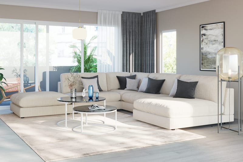 Arken 2-seters Midtmodul i Manchester 120 cm bred - Beige - Møbler - Sofaer - Modulsofaer - Midtmodul