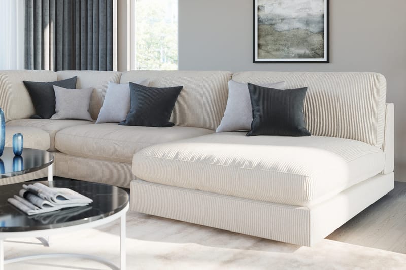 Arken 2-seters Midtmodul i Manchester 120 cm bred - Beige - Møbler - Sofaer - Modulsofaer - Midtmodul