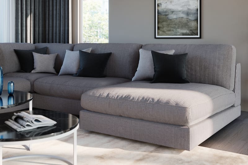 Arken 2-seters Midtmodul i Manchester 120 cm bred - Mørk grå - Møbler - Sofaer - Modulsofaer - Midtmodul