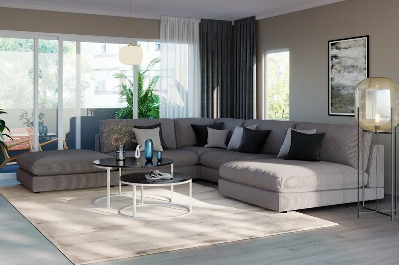 Arken 2-seters Midtmodul i Manchester 120 cm bred - Mørk grå - Møbler - Sofaer - Modulsofaer - Midtmodul