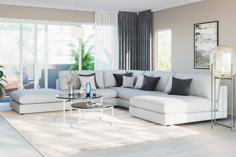 Arken 2-seters Midtmodul i Stoff 120 cm bred - Lys grå - Møbler - Sofaer - Modulsofaer - Midtmodul