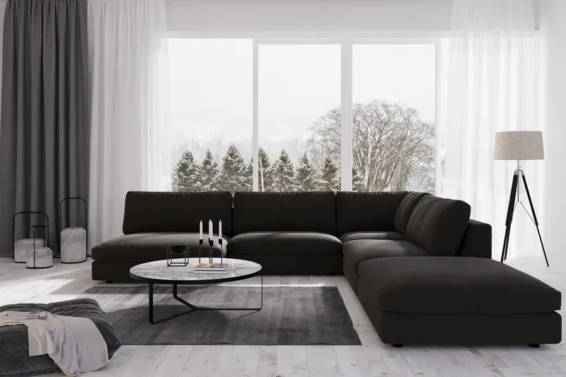 Arken 2-seters Midtmodul i Stoff 120 cm bred - Lys grå - Møbler - Sofaer - Modulsofaer - Midtmodul