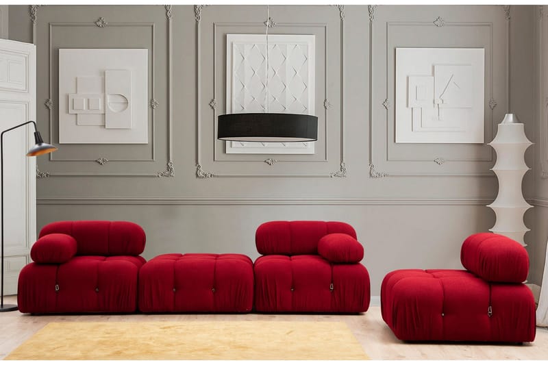 Belgin Midtmodul 95 cm - Rød - Møbler - Sofaer - Modulsofaer - Midtmodul