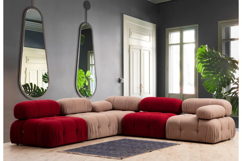 Bengul Midtmodul 95 cm - Rød - Møbler - Sofaer - Modulsofaer - Midtmodul