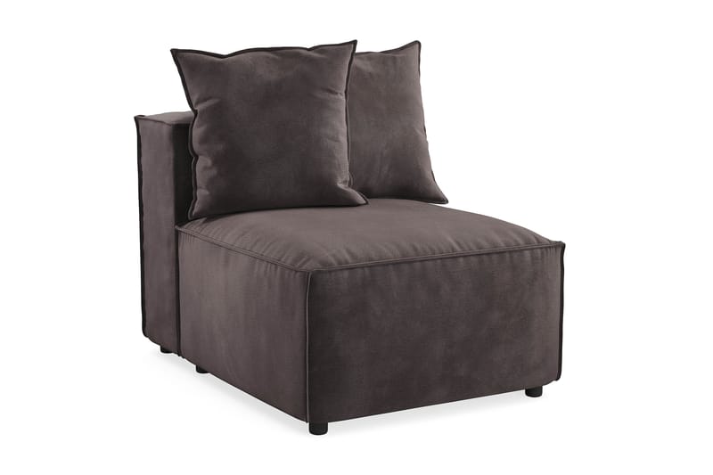 Cubo 1-seters Midtmodul i Fløyel 80 cm bred - Mørk grå - Møbler - Sofaer - Modulsofaer - Midtmodul